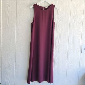 Aritzia Wilfred Maroon Sleeveless Maxi Dress